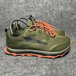 Altra Lone Peak All Weather Shoes Womens 7.5 Olive Green Orange Trail Running *